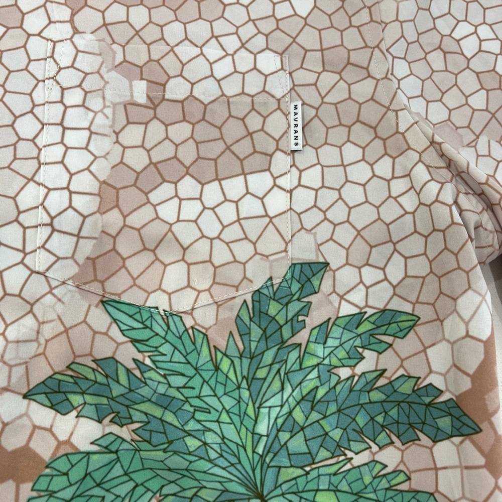 Mavrans Shirt Short Sleeve Button Print Flamingos Tropical Hawaii Mens Large - Picture 6 of 13